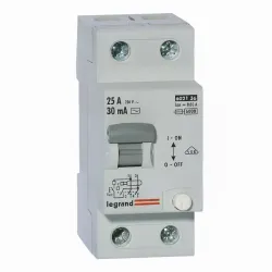Legrand Выключатель дифференциального тока (УЗО), 25A, 30mA, 2-полюсный, тип АС, 602136, серия LR