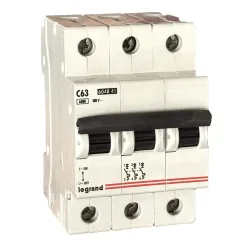 Legrand Автоматический выключатель 3P 63А С 6kA, 604841, серия LR