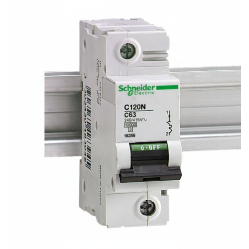 SE Автоматический выключатель модульный 1P 63A (C) 10kA 18356, серия Acti 9 C120N SE Автоматический выключатель модульный 1P 63A (C) 10kA 18356, серия Acti 9 C120N